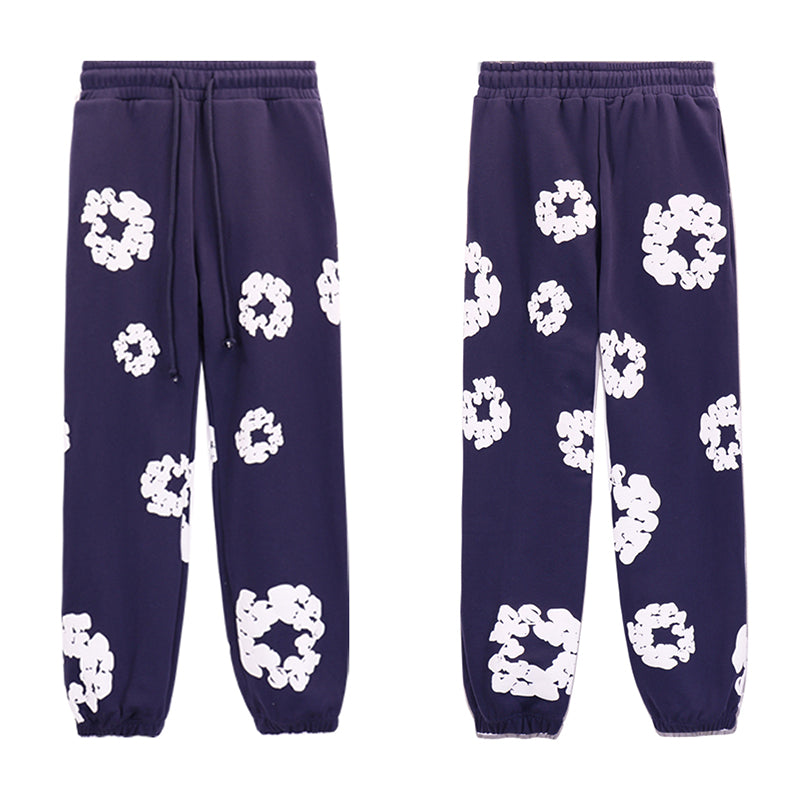 Denim Tears Outfit:Hoodie/Sweatpants (Separate Purchase Options) Loose Hooded Sweatshirt Casual Sweatpants